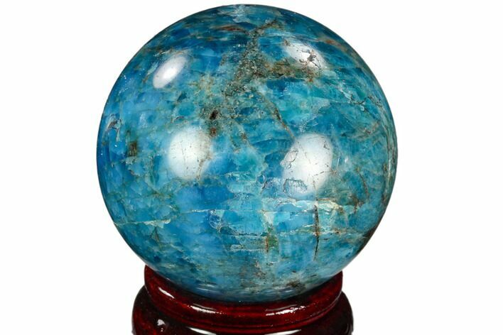 Bright Blue Apatite Sphere - Madagascar #121803